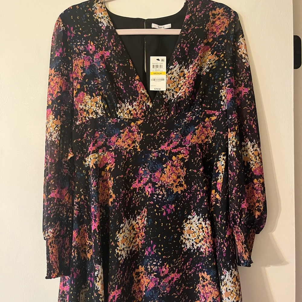 Bar III Vibrant Long Sleeve Dress